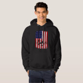 Vis en vlag van de Verenigde Staten als symbool vo Hoodie (Voorkant volledig)