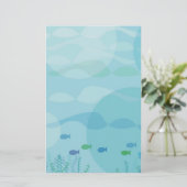 vis en water briefpapier (Staand voorkant)