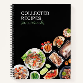 Vis en zeevruchten Cuisine Recept Black Journal Notitieboek