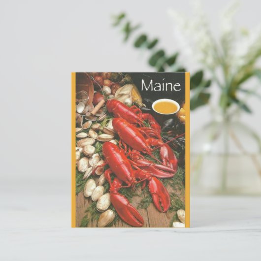 Vis en zeevruchten in Maine Briefkaart (Staand voorkant)