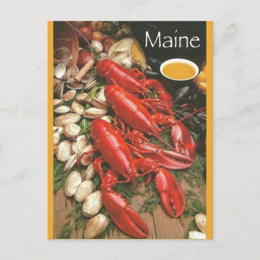Vis en zeevruchten in Maine Briefkaart (Voorkant)