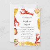 Vis en zeevruchten koken voor ik doe verlovingsfee kaart (Voorkant)