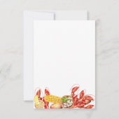 Vis en zeevruchten koken voor ik doe verlovingsfee kaart (Achterkant)