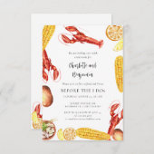 Vis en zeevruchten koken voor ik doe verlovingsfee kaart (Voorkant / Achterkant)