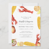 Vis en zeevruchten koken voor ik doe verlovingsfee kaart (Voorkant)