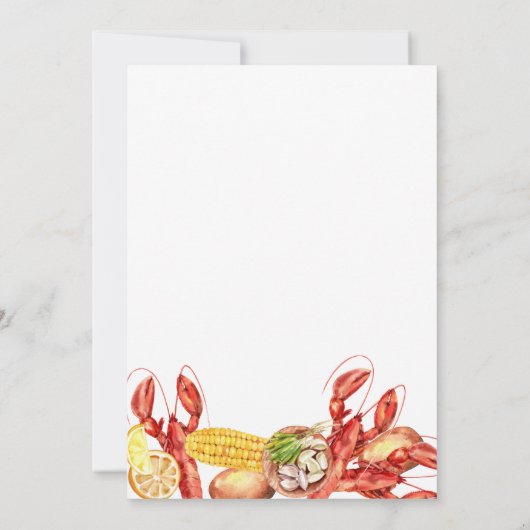 Vis en zeevruchten koken voor ik doe verlovingsfee kaart (Achterkant)