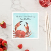 Vis en zeevruchten Krab Kook Verjaardagsfeest Servet (Insitu)