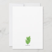 Vis en zeevruchten op de uitnodigingkaart Menu Kaart (Achterkant)