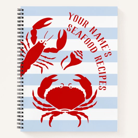 Vis en zeevruchten recepten schrijf je eigen notitieboek (Voorkant)