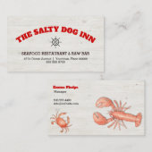 Vis en zeevruchten Restaurant Food Service Rustiek Visitekaartje (Voorkant / Achterkant)