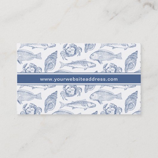 Vis en zeevruchten Restaurant Kustboetiek of Resor Visitekaartje (Achterkant)