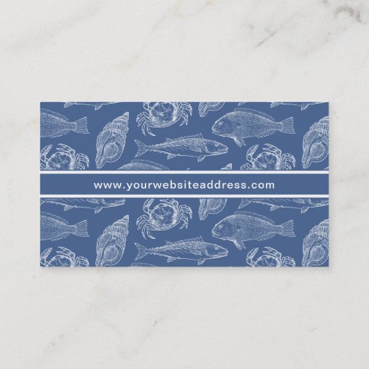 Vis en zeevruchten Restaurant of Coastal Resort Bl Visitekaartje (Achterkant)