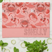 Vis en zeevruchten spectaculair theedoek (Gevouwen)