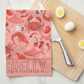 Vis en zeevruchten spectaculair theedoek (Quarter Fold)