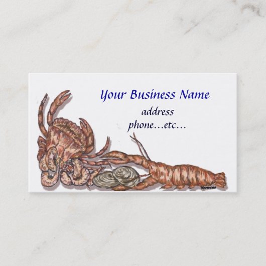 Vis en zeevruchten Visitekaartje (Voorkant)