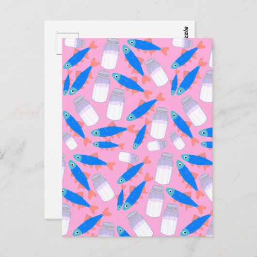 Vis en zout briefkaart (Voorkant / Achterkant)