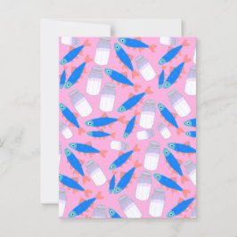 Vis en zout briefkaart