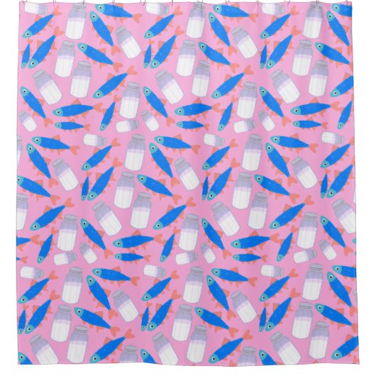 Vis en zout douchegordijn (Voorkant)