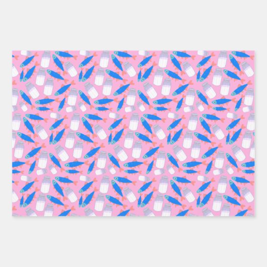 Vis en zout inpakpapier vel (Voorkant 2)