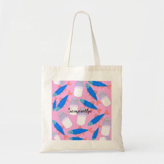 Vis en zout tote bag (Voorkant)