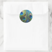 Vis Eye Peacock still Life Ronde Sticker (Tas)