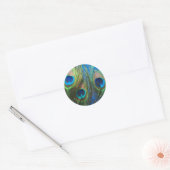 Vis Eye Peacock still Life Ronde Sticker (Envelop)