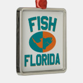 Vis Florida Kleuren Metalen Ornament (Rechts)