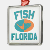 Vis Florida Kleuren Metalen Ornament (Links)