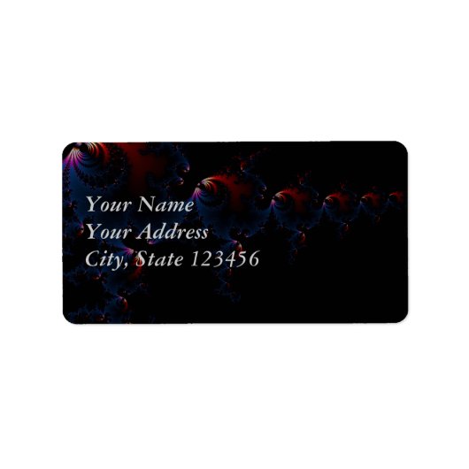 Vis - Fractale kunst Etiket (Voorkant)