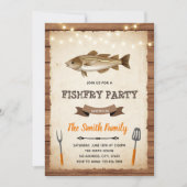 Vis frituren feest uitnodiging (Voorkant)