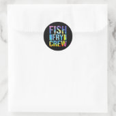Vis Frituren Kleding Vis Frituren Bemanning Ronde Sticker (Tas)