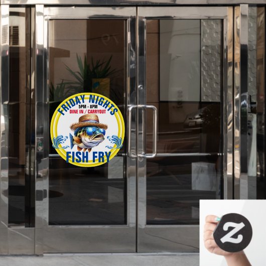 VIS FRJ RAAMSTICKER (Kantoordeur)