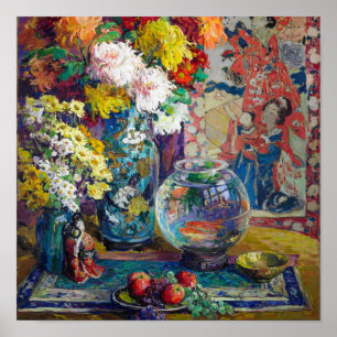 Vis, Fruit, en Bloemen Kathryn E. Cherry Poster