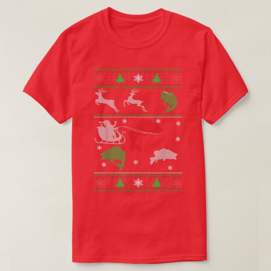 Vis Funny kerstsneusboom Vist pap Mo T-shirt (Design voorkant)