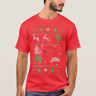Vis Funny kerstsneusboom Vist pap Mo T-shirt