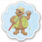 Vis gaan Beer Vader Uitknip Sticker Decal (Voorkant)