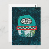 Vis gaat naar het Briefkaart (Voorkant / Achterkant)