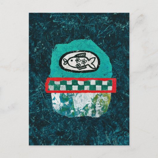 Vis gaat naar het Briefkaart (Voorkant)