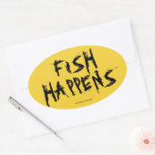 VIS GEBEURT OVALE STICKER (Envelop)