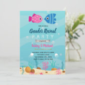 Vis geslacht onthullen uitnodiging (Staand voorkant)