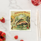 Vis Gespikkelde forel Vliegen Vissen Camping Lake  Servet (Insitu)