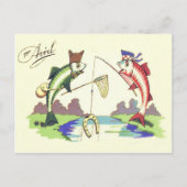 Vis Gevist Hoefijzer Net Briefkaart (Voorkant)