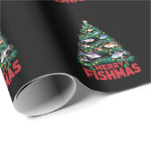 Vis Gevist met de blauwe kerstboom Cadeaupapier (Rol Hoek)