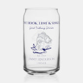 Vis Gevist Visser Drinkware Can Bierglas Blikvorm Glas (Voorkant)