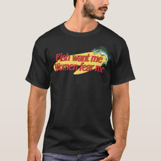 Vis Gezocht Vrouwen maken me bang T-shirt