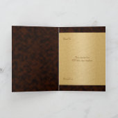 Vis goudbruin lijst mannelijke mannen bedankkaart (Binnen)