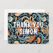 vis goudvis illustratie bedankkaart briefkaart (Voorkant / Achterkant)