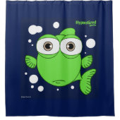 Vis (Groen, marineblauw Bg) Shower Curtain Douchegordijn (Voorkant)