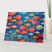 Vis groot gevouwen Wenskaart Kaart (Voorkant)