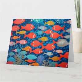 Vis groot gevouwen Wenskaart Kaart